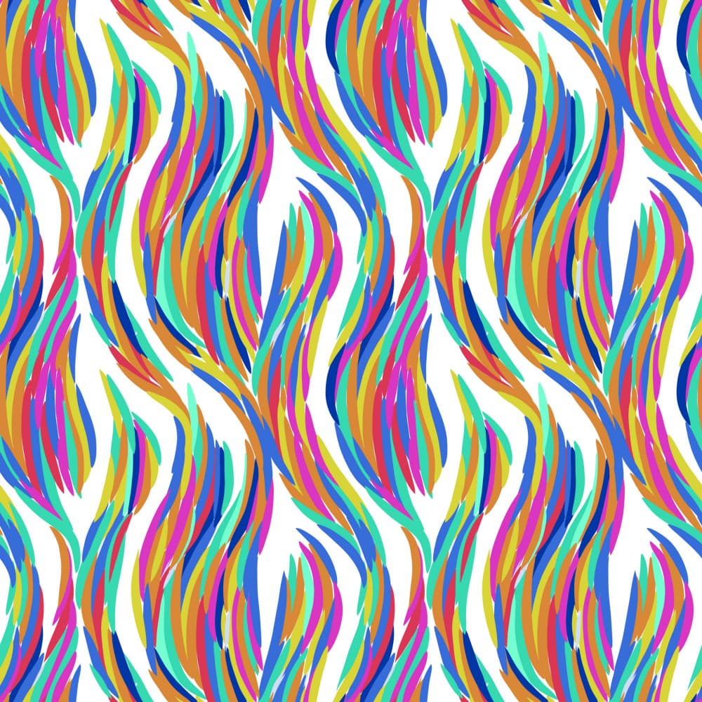 Vibrant Wavy Strokes by Josie George — canvas wall art