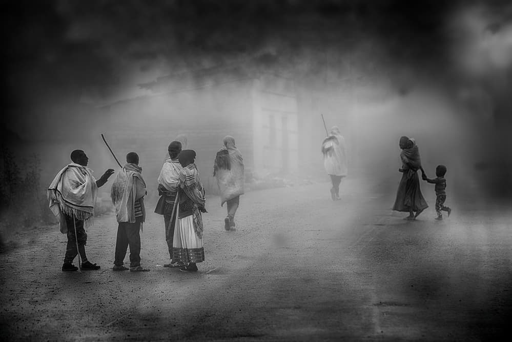 Hazy Village Scene by Giovanni Cavalli — canvas wall art