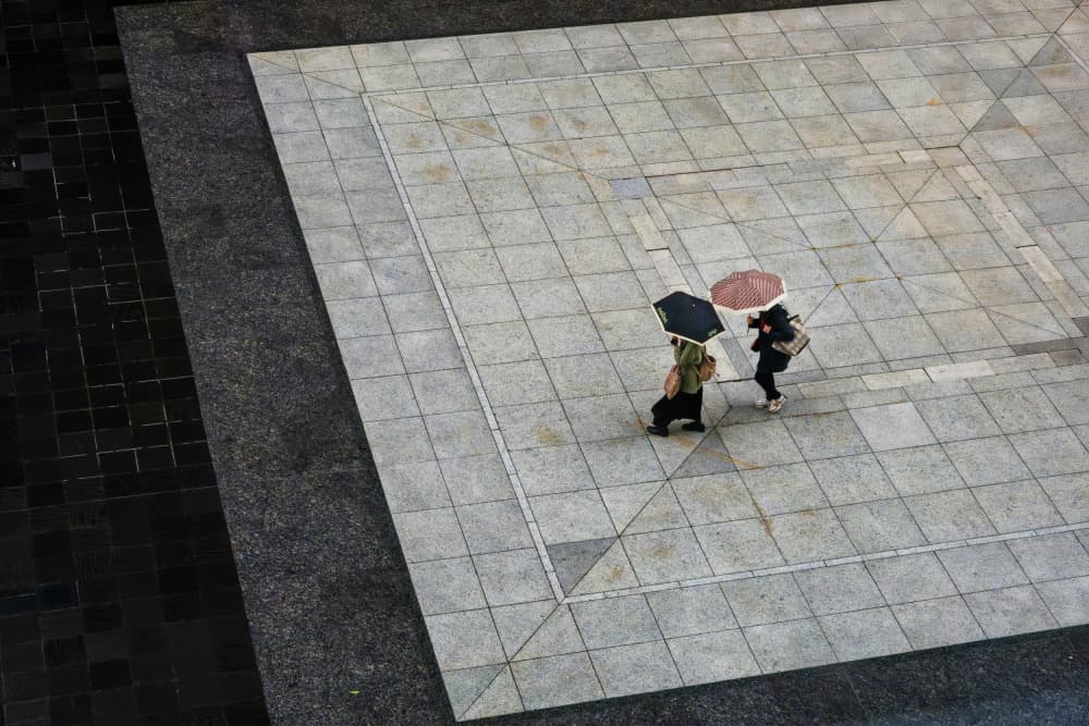 Rainy City Walk by Haruyo Sakamoto — canvas wall art