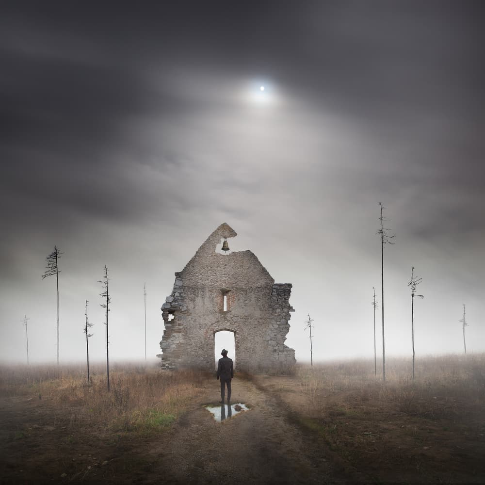 Solitary Path to Ruins by Martin Marcisovsky — canvas wall art