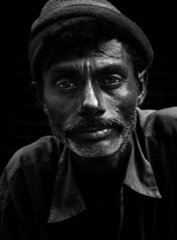 Dramatic Man's Portrait by Joxe Inazio Kuesta Garmendia — canvas wall art