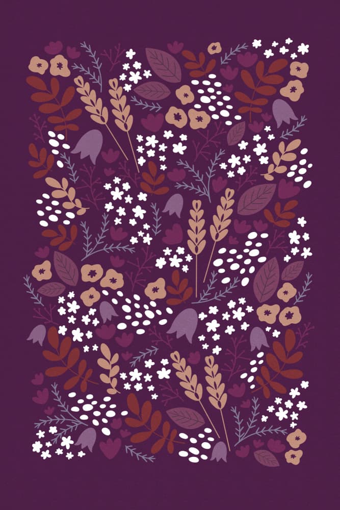 Autumn Meadow Bloom by EMELIEmaria — canvas wall art