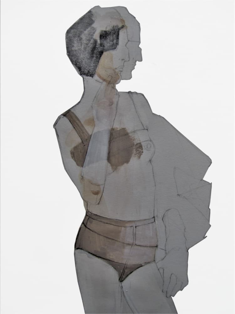 Fragmented Fashion Figure by Doris Schmitz — canvas wall art