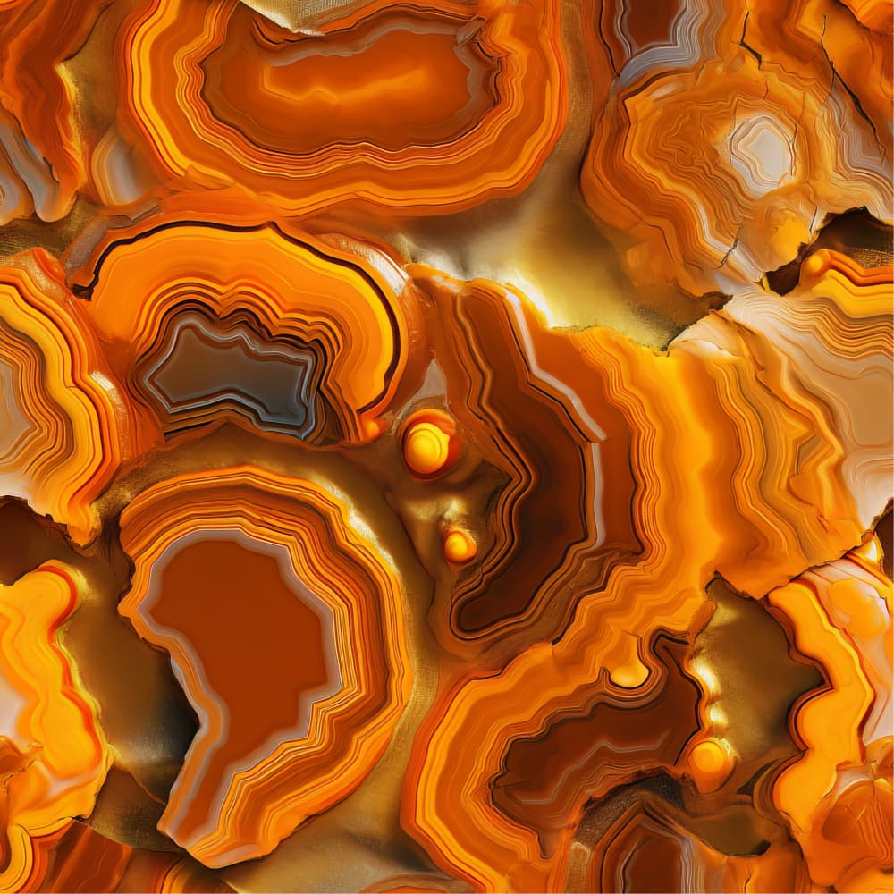 Vibrant Amber Agate by Bilge Paksoylu — canvas wall art
