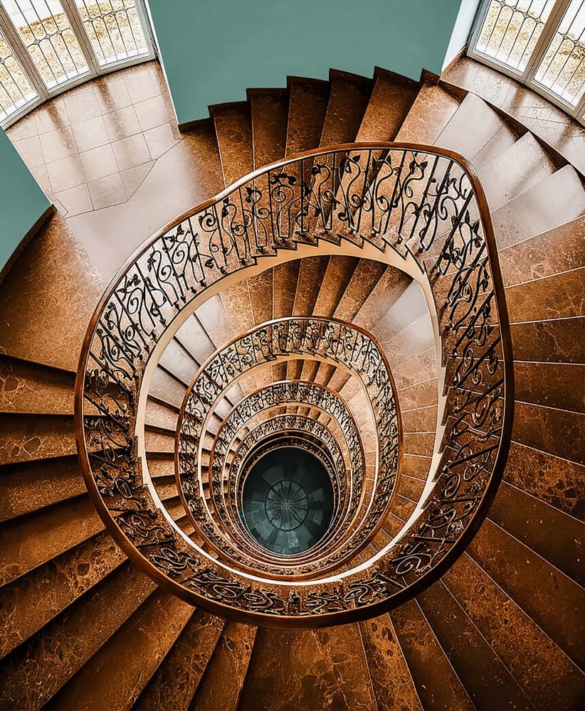 Grand Spiral Staircase by Arnon Orbach — canvas wall art