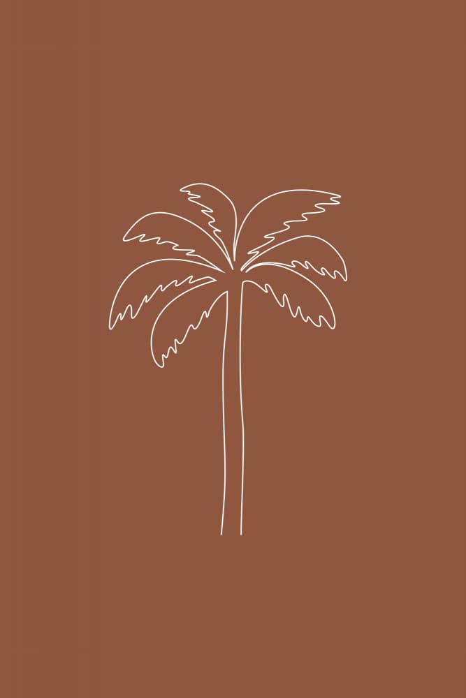 Minimal Tropical Palm by Karen Menzenbach — canvas wall art