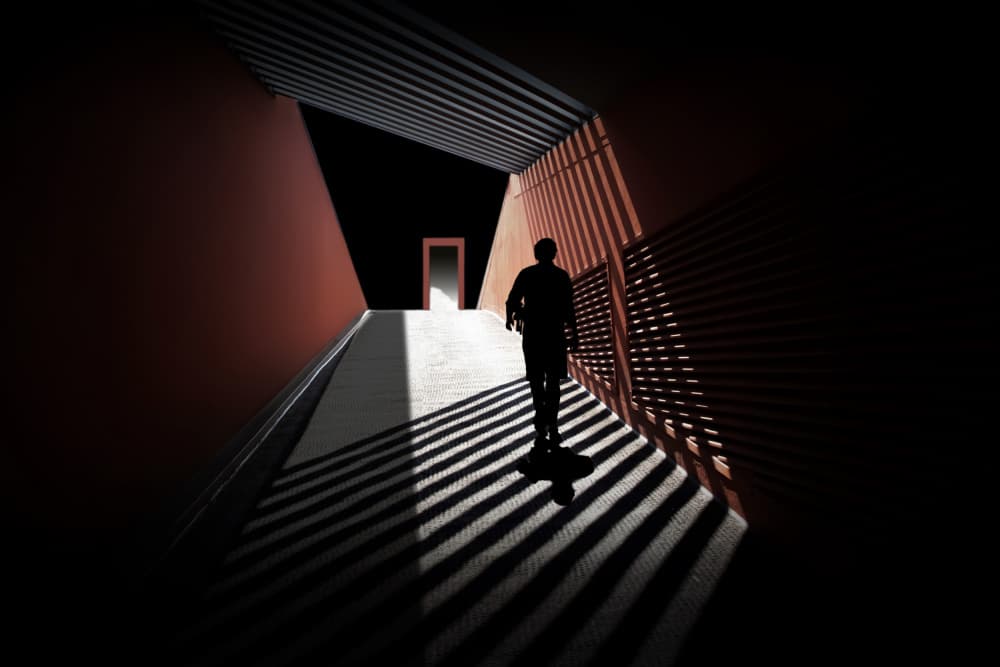 Man in Striking Shadows by Anita Martin AnnaPileaFotografie — canvas wall art