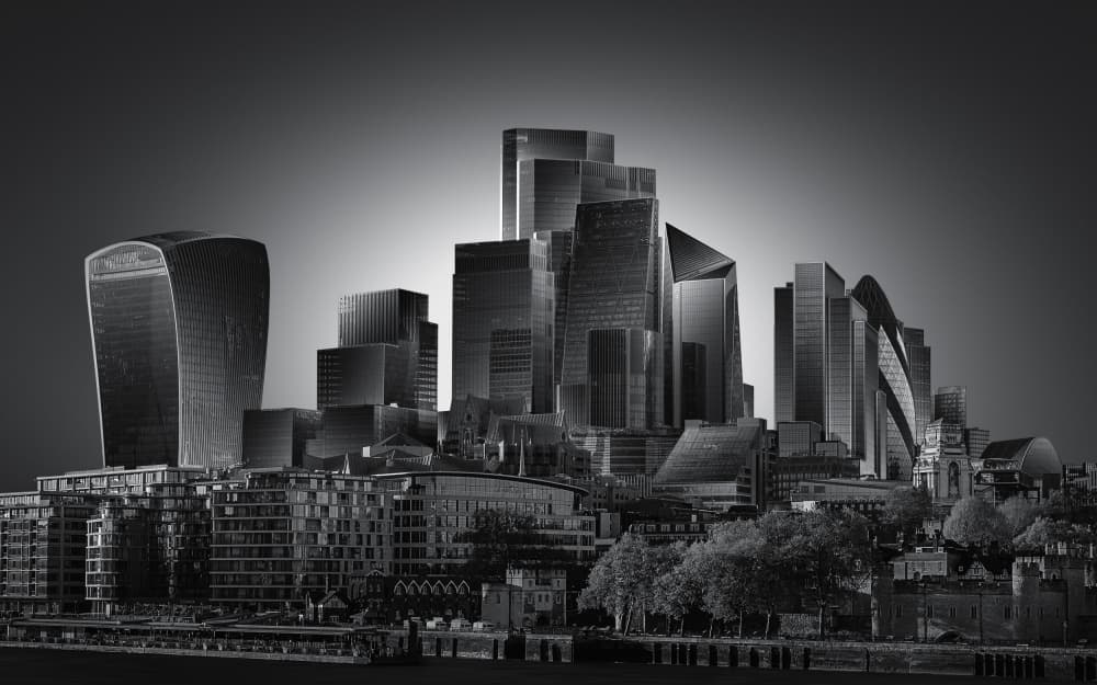 Modern London Skyline by Enrique Rodriguez de Mingo — canvas wall art