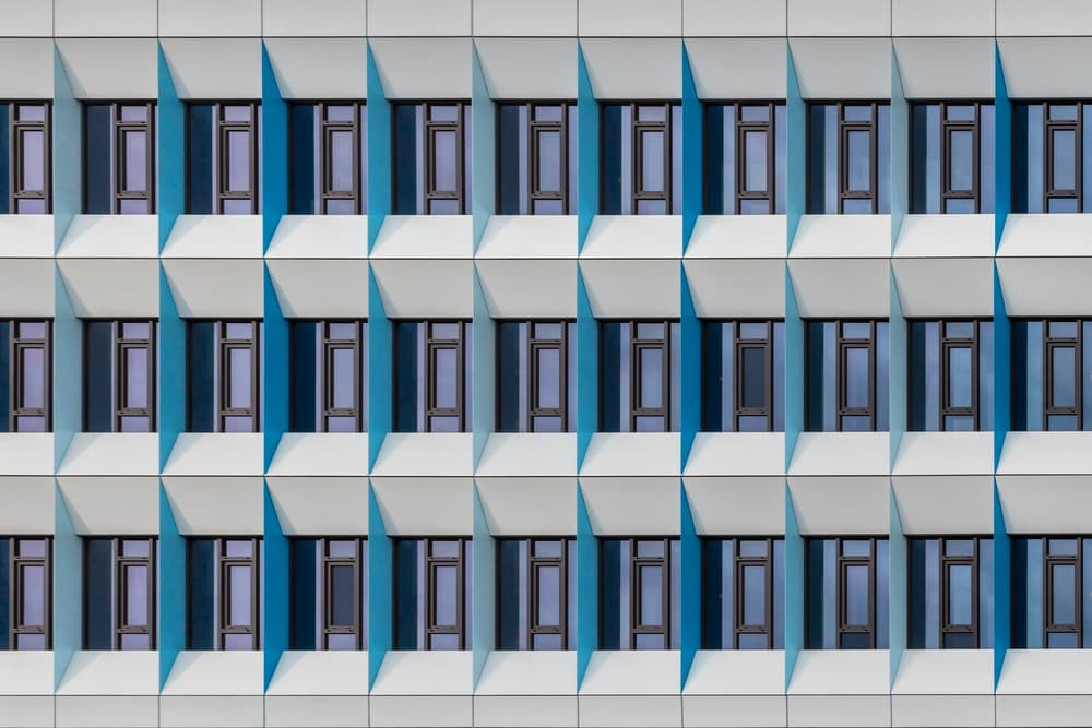 Blue Architectural Rhythm by Theo Luycx — canvas wall art