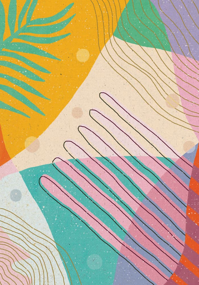 Vibrant Geometric Tropics by Aylin Demir — canvas wall art