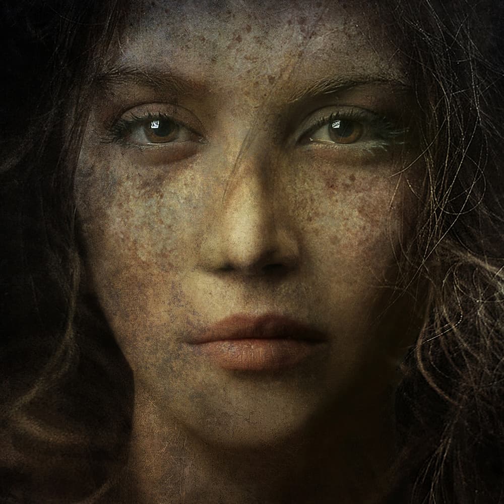 Dark Mysterious Gaze by Moein Hasheminasab — canvas wall art