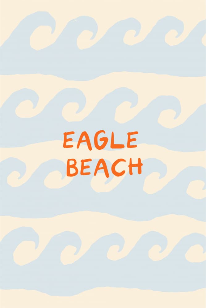 Eagle Beach Waves by Treechild — canvas wall art