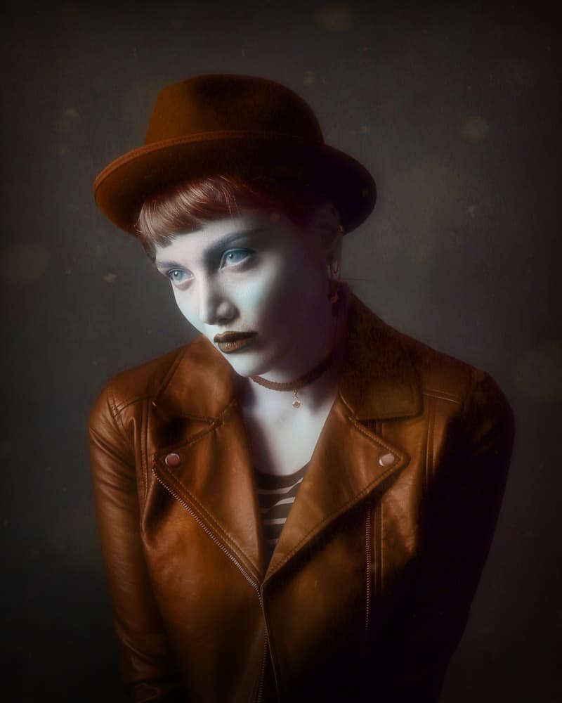 Mysterious Woman in Hat by Moein Hasheminasab — canvas wall art