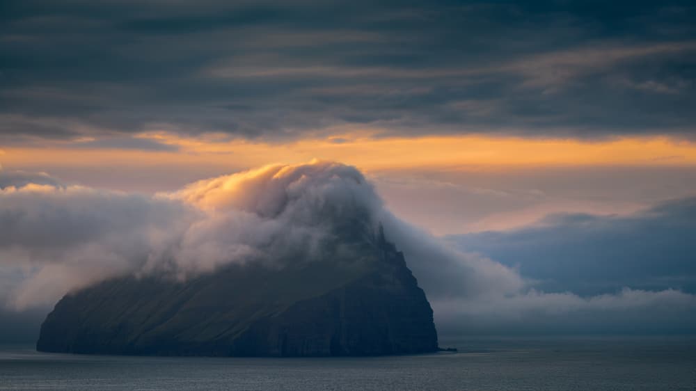 Golden Cloud Peak by Haim Rosenfeld — canvas wall art