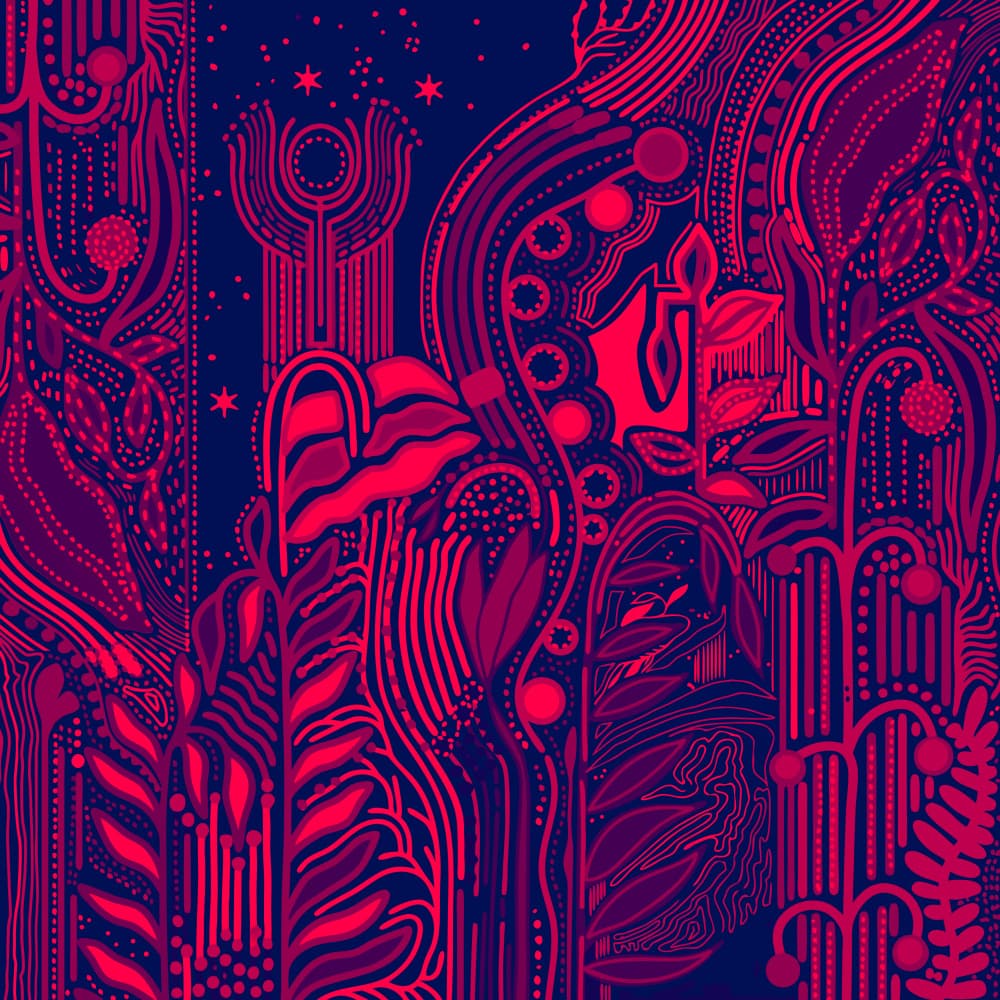 Mystical Magenta Forest by Josie George — canvas wall art