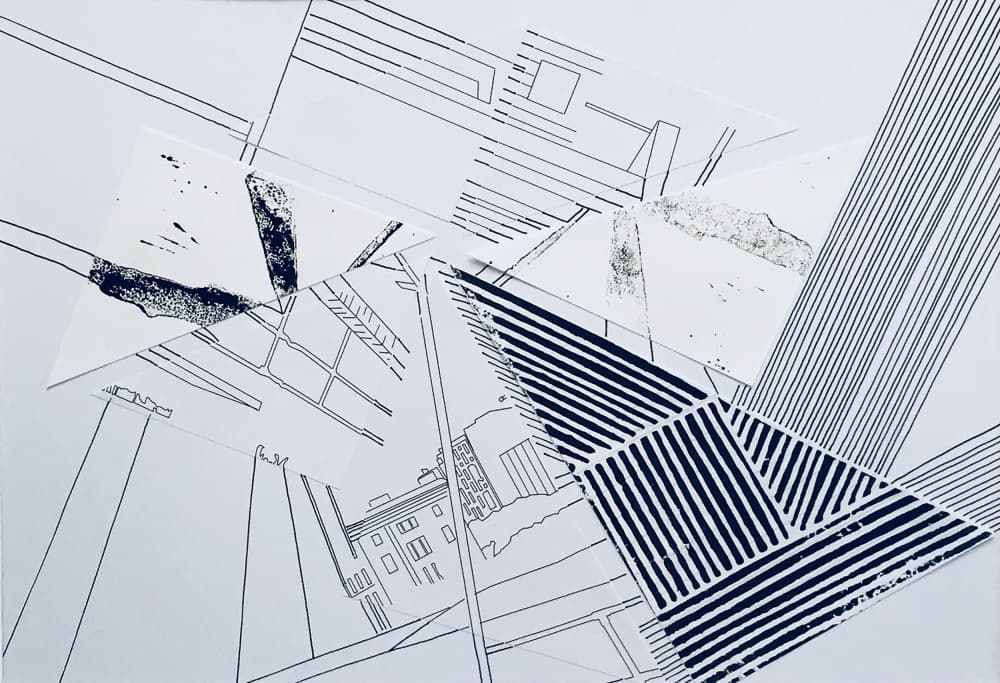 Geometric City Vision by kellymariesmith — canvas wall art