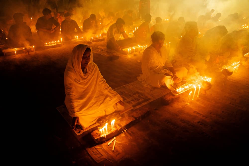 Candlelight Prayer Ceremony by Md. Arifuzzaman — canvas wall art