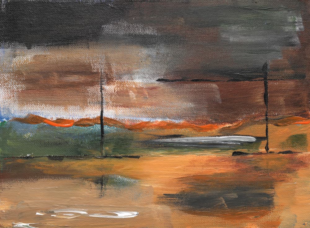 Moody Horizon Landscape by kjeld olsen — canvas wall art
