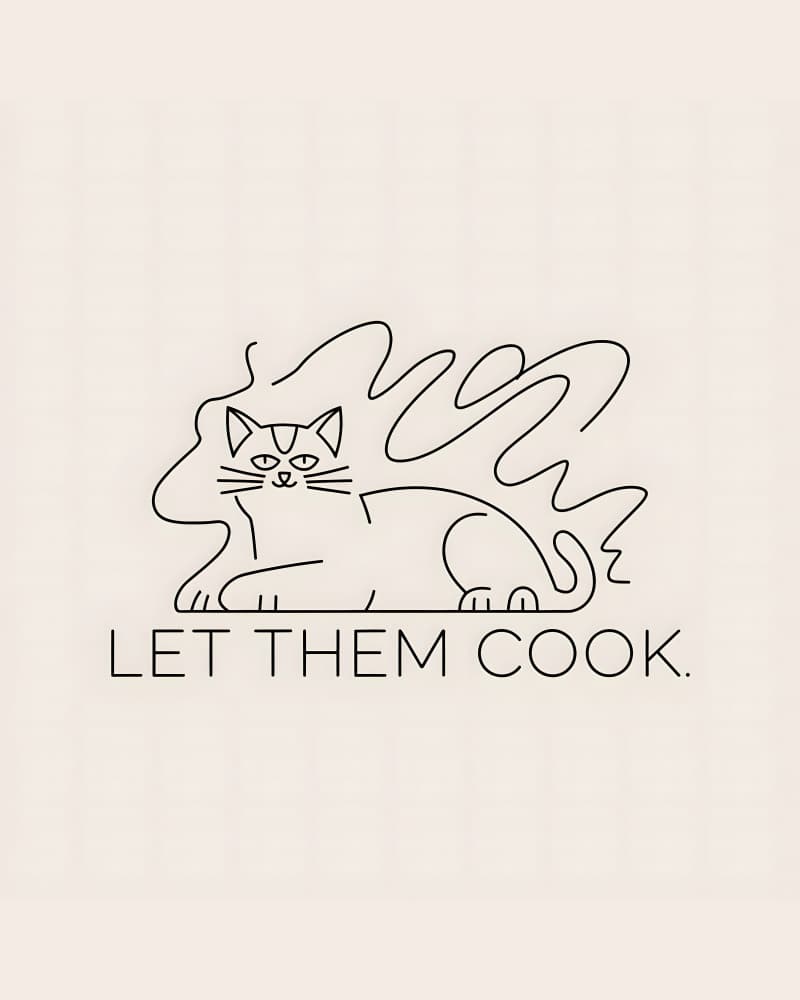 Let Them Cook Cat by Kintsugi99 — canvas wall art
