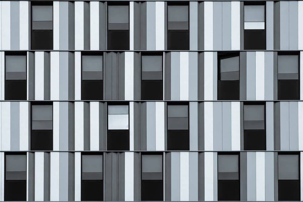 Geometric Building Facade by Luc Vangindertael (laGrange) — canvas wall art