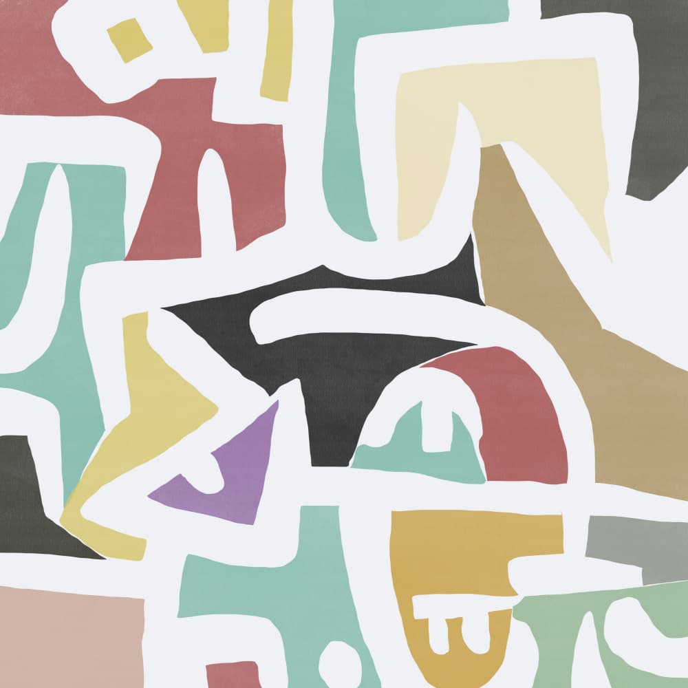 Vibrant Abstract Shapes by Little Dean — canvas wall art