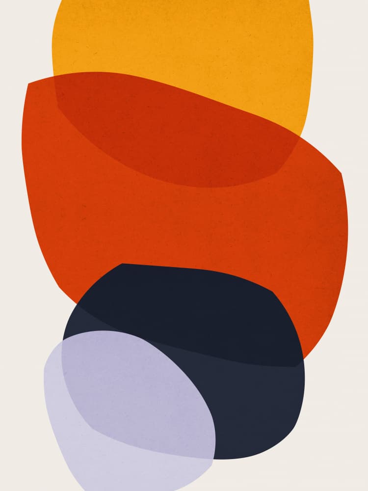 Layered Organic Shapes by Vitor Costa — canvas wall art