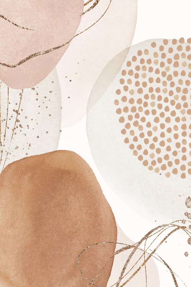 Blush Gold Organic Shapes by Sally Ann Moss — canvas wall art