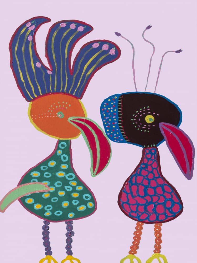 Playful Abstract Birds by Helen Joynson — canvas wall art