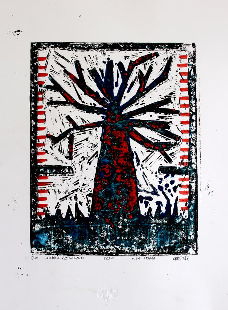 Bold Stylized Tree by andrea de ranieri — canvas wall art