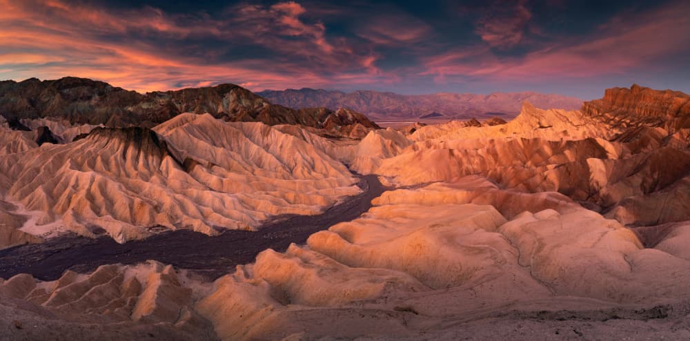 Colorful Badlands Sunset by Karol Nienartowicz — canvas wall art