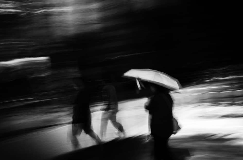 Rainy City Blur by Swen MUN — canvas wall art