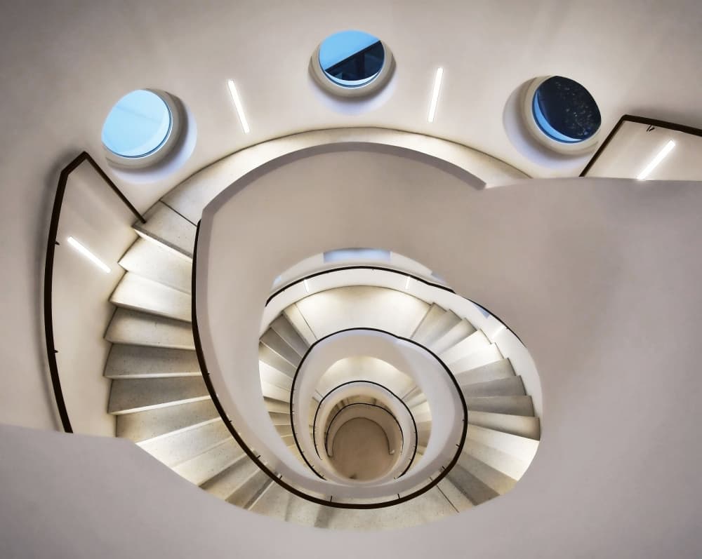 Modern Spiral Staircase by Renate Reichert — canvas wall art
