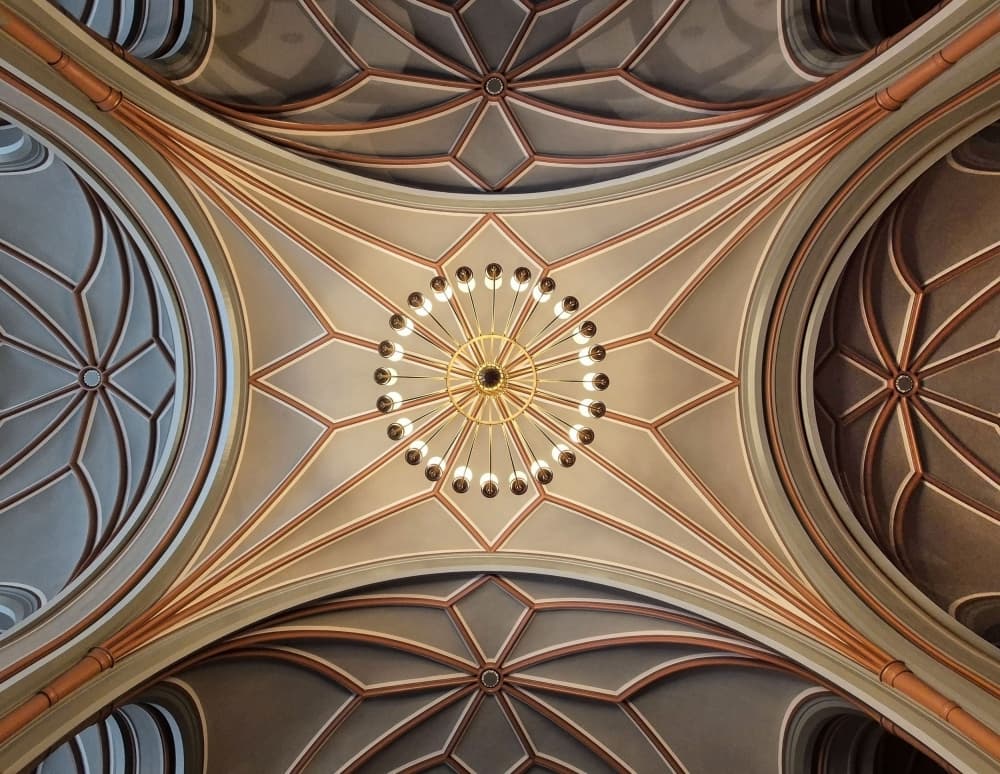 Ornate Church Ceiling by Renate Reichert — canvas wall art