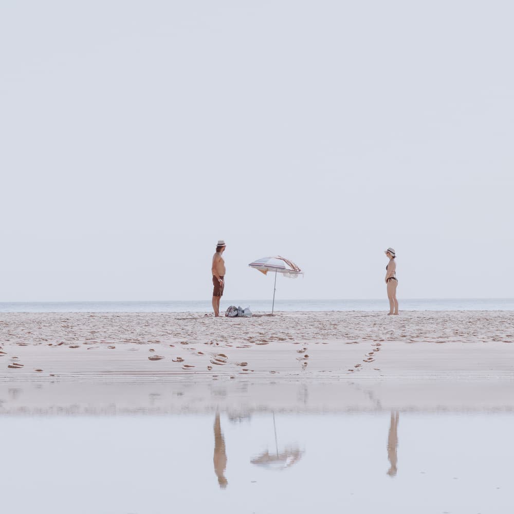 Quiet Beach Reflections by Renate Wasinger — canvas wall art