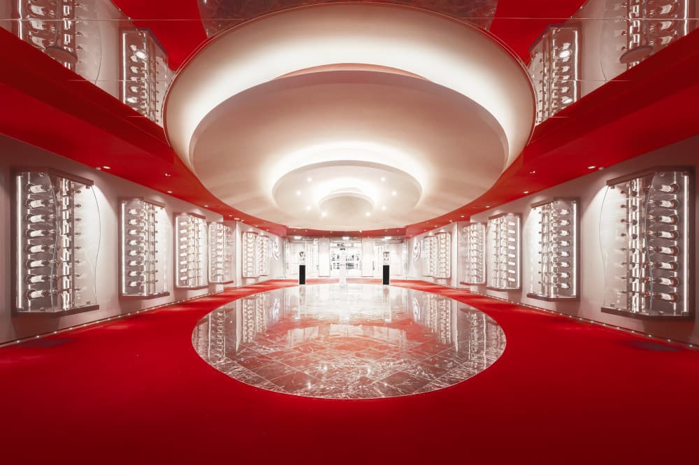 Red Luxury Interior by Marc Huybrighs — canvas wall art