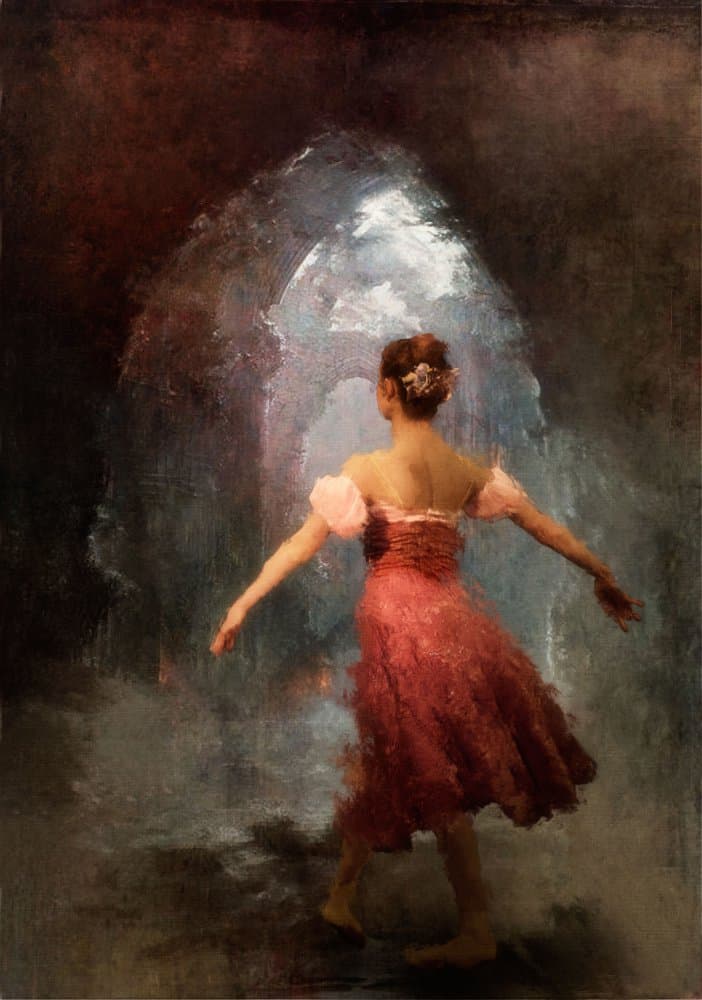 Graceful Dancer Emerges by Charlaine Gerber — canvas wall art