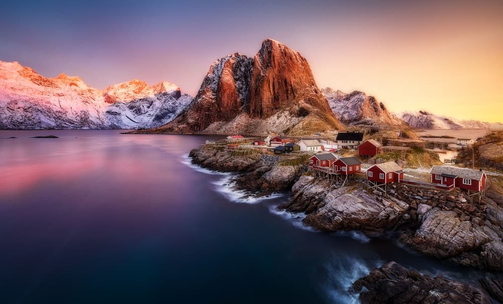 Lofoten Winter Sunrise by Javier de la Torre — canvas wall art