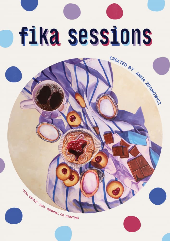 Fika Coffee Break by Anna Zdanowicz — canvas wall art