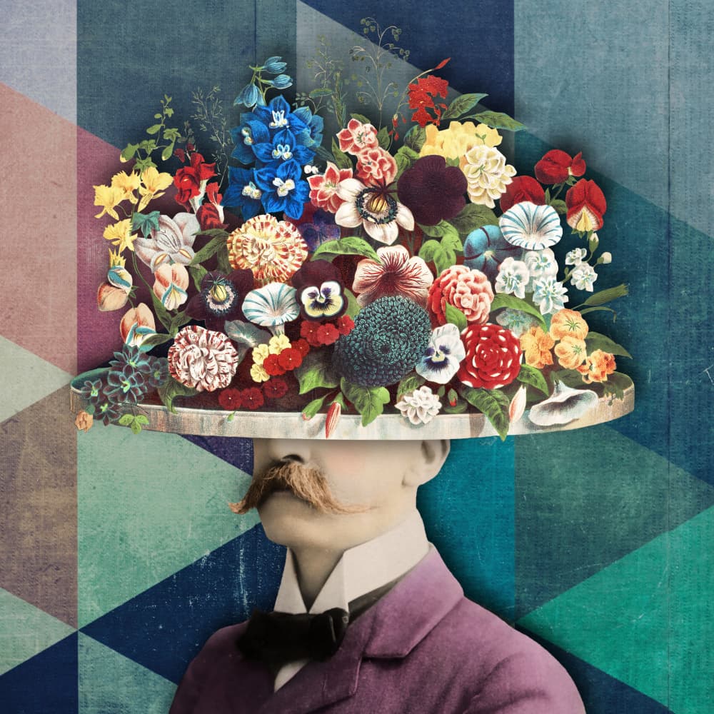 Gentleman Flower Head by Marja van den Hurk — canvas wall art