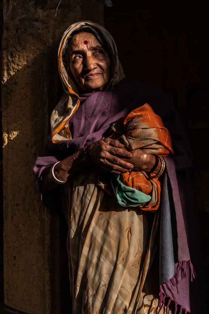 Serene Indian Gaze by Corinne Spector — canvas wall art