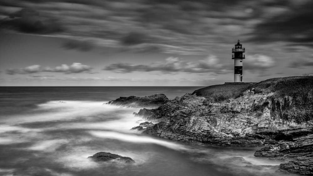 Misty Coastal Lighthouse by Luis Borges Alves — canvas wall art