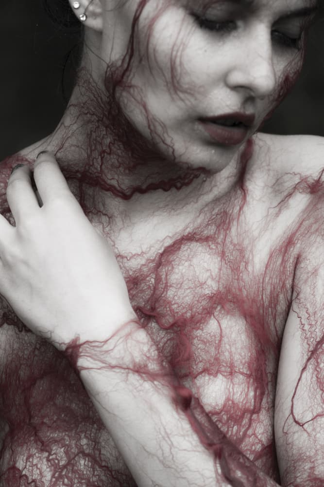 Ethereal Veins Woman by Bogdan Bouşcă — canvas wall art