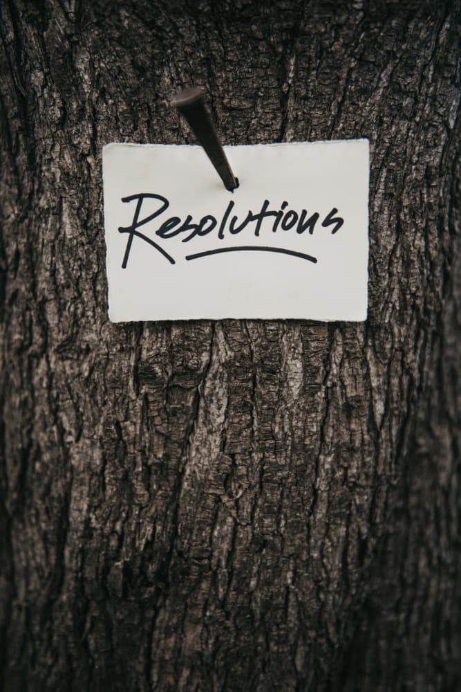 Resolutions Nailed To Tree by Tim Mossholder — canvas wall art