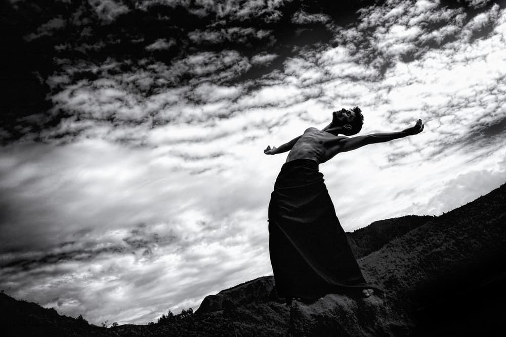 Man Embracing The Sky by Paulo Medeiros — canvas wall art