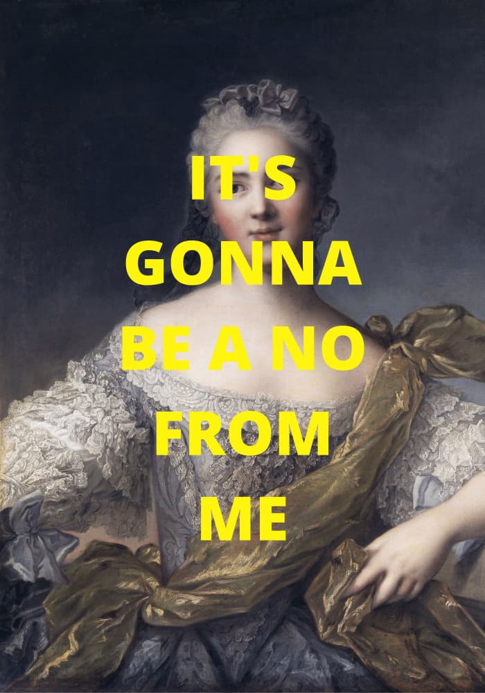 Regal No From Me by Athene Fritsch — canvas wall art