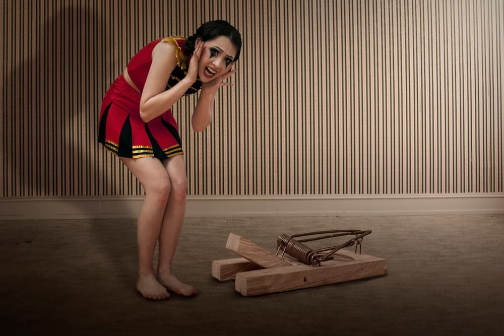 Scared Cheerleader Trap by Christine von Diepenbroek — canvas wall art