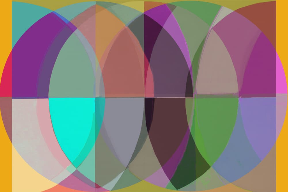 Vibrant Curved Geometry by casa cartissi — canvas wall art