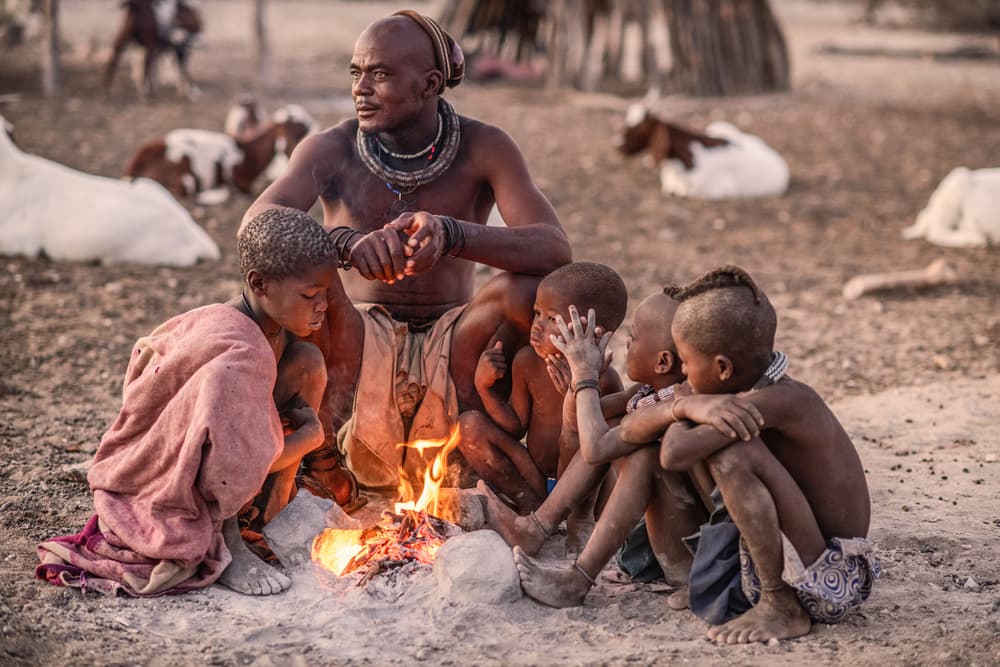 Tribal Family Fire by Trevor Cole — canvas wall art