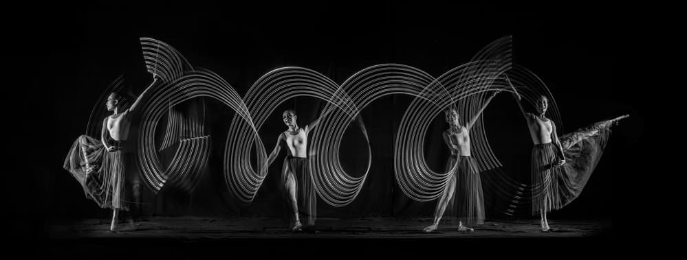 Graceful Light Trails Dance by Antonyus Bunjamin (Abe) — canvas wall art