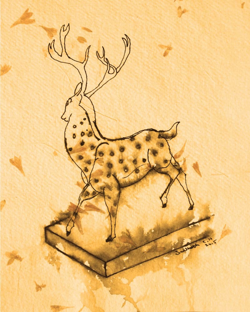 Elegant Spotted Stag by Santhosh ch — canvas wall art